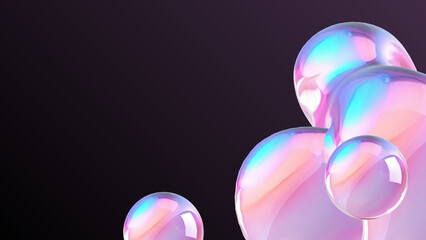 3d color gradient floating liquid blob background