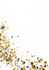 XMAS A gray whirlwind of golden stars. New