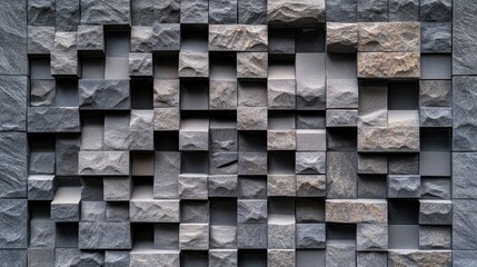 Abstract patterns on a stone wall with rough textures and earthy tones, evoking modern architectural artistry