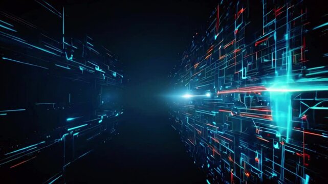 Futuristic abstract technology background with advanced communication and digital innovations, 4k High-Quality Wallpaper Background Animation Video