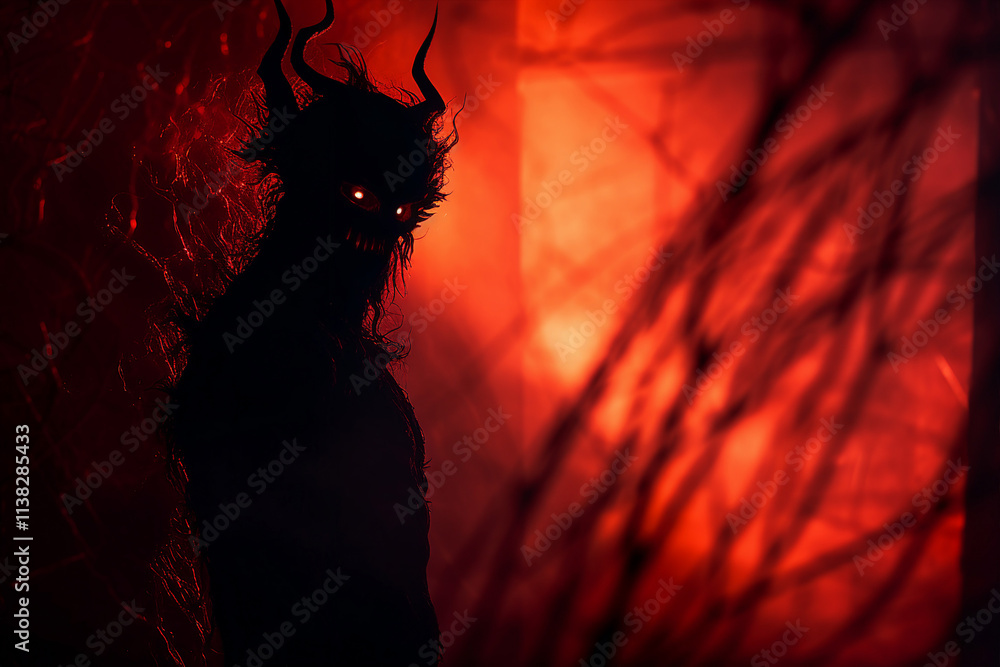 Canvas Prints ai generated image concept of demonic monster with horns