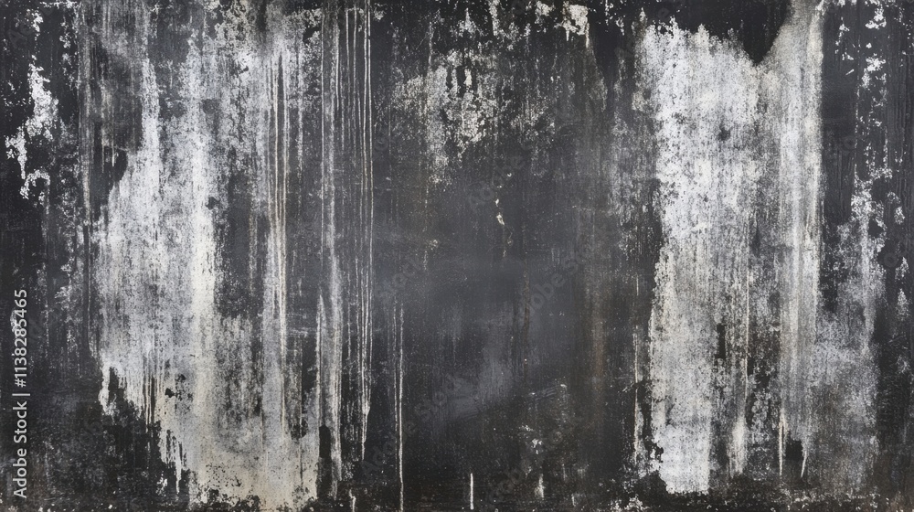 Poster close-up of a grungy blackboard surface, white chalk marks rubbed out to leave subtle patterns and t