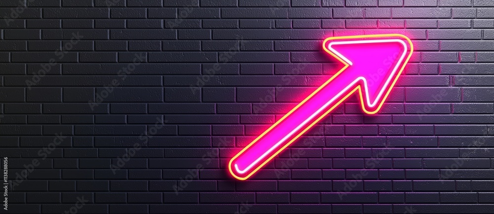 Poster animated neon arrow speed background with neon light. gamer banner design with futuristic glow techn