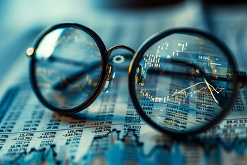 AI generated picture of a financial analysis and research investigation