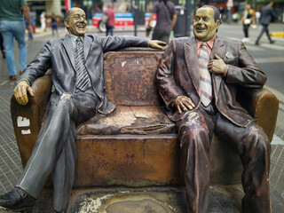 Olmedo y portales comedians sculpture, buenos aiers, argentina