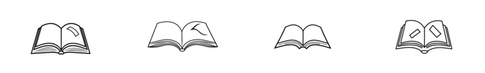 Modern illustration of an open book sketch, engraved in a scratch board style imitation.