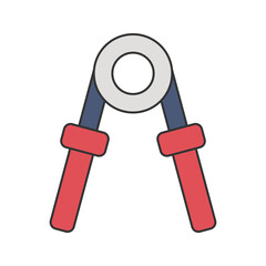 Hand Grip Strengthener Icon Illustration in flat design style. Perfect for fitness-themed designs or projects