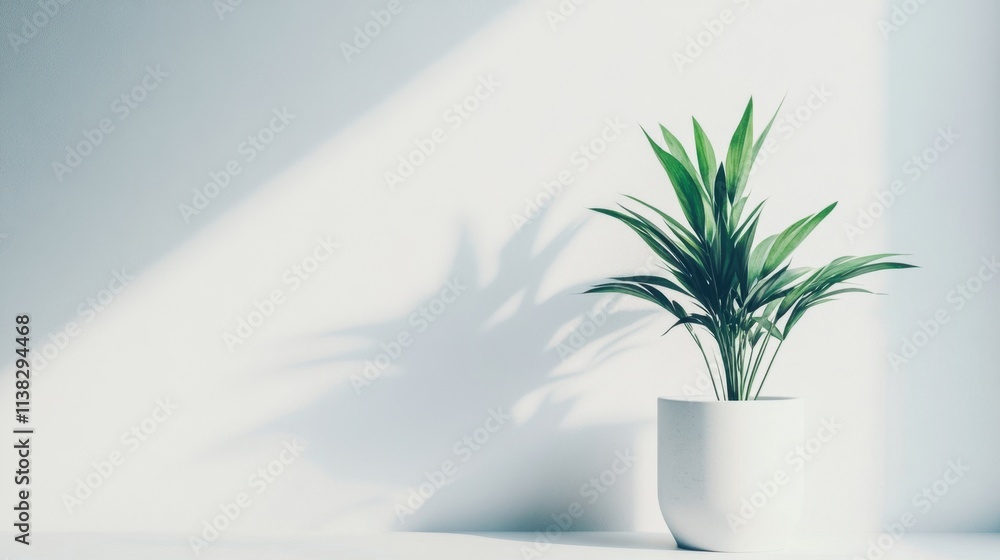 Poster simple white plain background with soft shadows and a clean minimalist look, ideal for design or tex