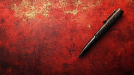 A concise background, presenting an ancient manuscript style, with a medieval writing tool displayed. Traditional calligraphy tools evoke a sense of history, culture, and craftsmanship