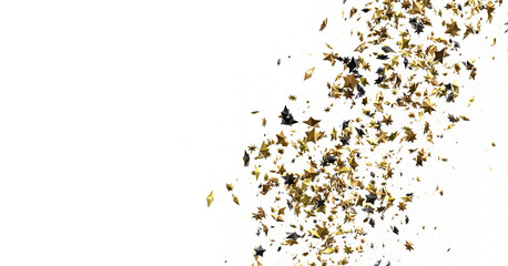 gold stars. Confetti celebration, Falling golden abstract decoration for party, birthday celebrate,