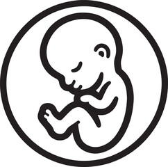 Naklejka premium Baby - minimalist and flat logo vector image