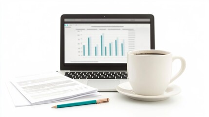 Desk Setup for Data-Driven Business Analytics and Productivity