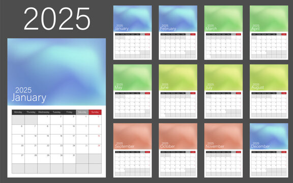 Discover the Trendy Monthly Calendar Designs for 2025 that come in Various Beautiful Colors