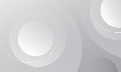 White abstract background with circles. Vector illustration