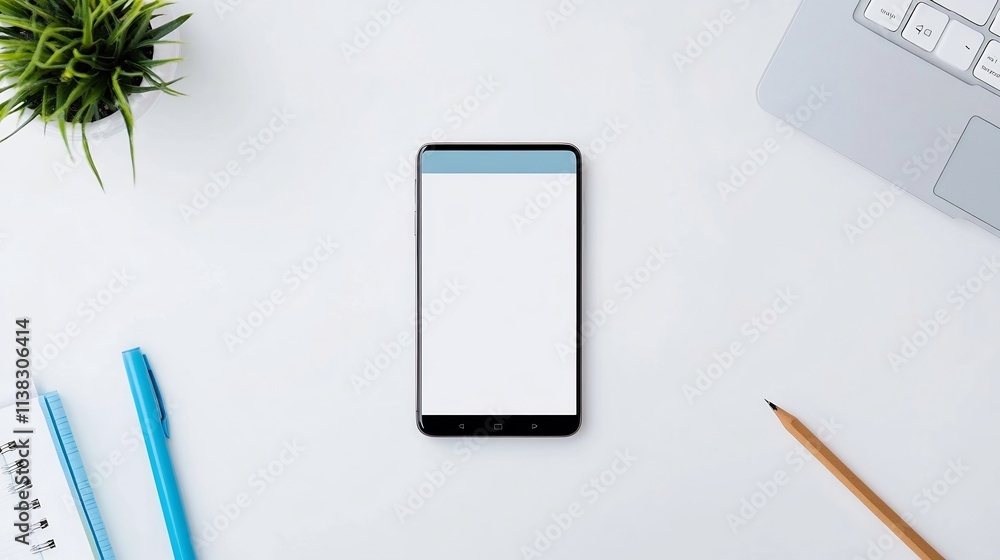 Aufkleber optimized workspace with productivity tools and minimalist design