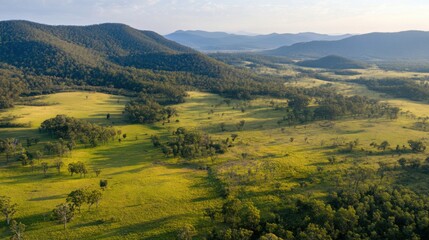 Protected national park with restored