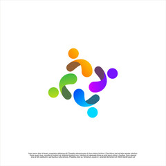 Creative colorful Community Logo Icon Design Vector