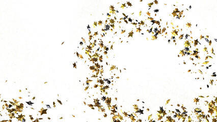 gold stars. Confetti celebration, Falling golden abstract decoration for party, birthday celebrate,