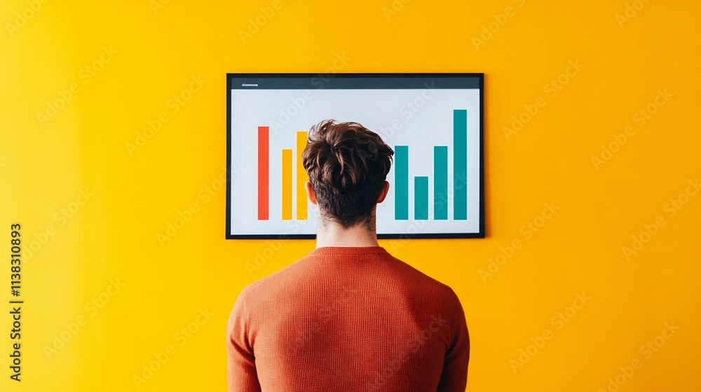 Aufkleber minimalist business presentation with data visualization