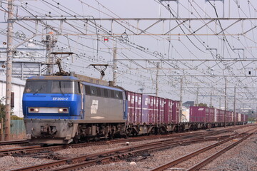 EF200形電気機関車牽引の貨物列車_2010/3/3撮影