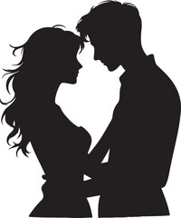 Couple holding hands man and woman love isolated vector image