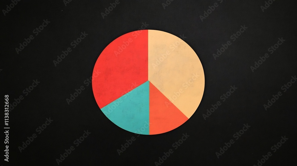 Poster minimalist circular business data analysis visualization