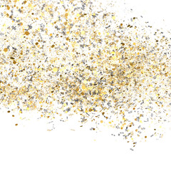 Gold and Silver Percent Confetti
