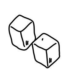 melting ice cube vector