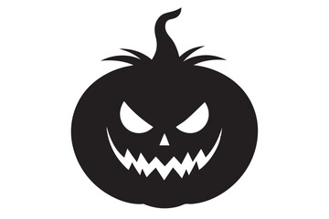 set of halloween pumpkins halloween pumpkin icons Icon illustration of a set of halloween pumpkin silhouettes of plants black and white vector illustration