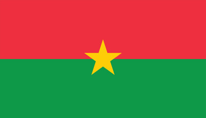 The National Flag of Burkina Faso, flag, national flag, Burkinabé flag, flat vector