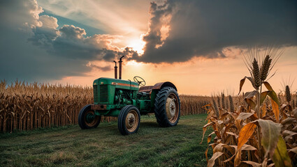 tractor in the field
