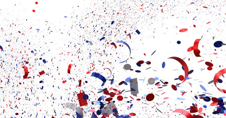 Red White Blue Confetti Explosion