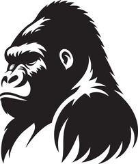 Gorilla on white background vector image