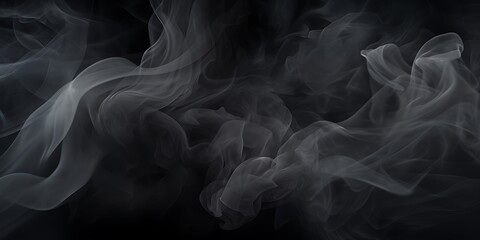 Fototapeta premium Black smoke on a dark background