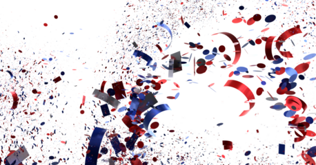 Red White Blue Confetti Burst Stock Photo