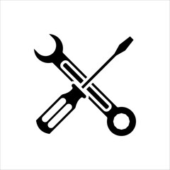 Screwdriver icon. Equipment and screwdriver icon line style. Vector illustration for your logo web mobile app UI design.