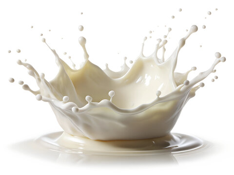 milk splash isolated on white Png