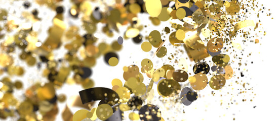 Colorful Confetti Explosion on White Background