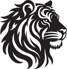Royal Bengal tiger head label vector image