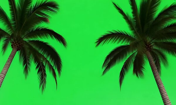 Palm trees gently swaying along the sides.
