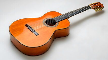 Fototapeta premium A full view of a Spanish acoustic guitar.