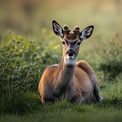 Obraz premium deer in the grass