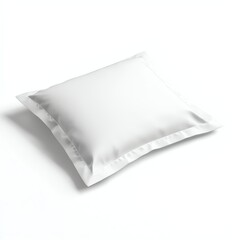 A simple white pillow on a soft background, perfect for a clean and minimalist aesthetic.