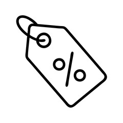 discount price tag icon, boxing day line art, boxing icon - simple black line art icon of discount price tag, for boxing day celebrations. boxing vector art.