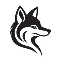 Wolf Head silhouette icon vector art 1