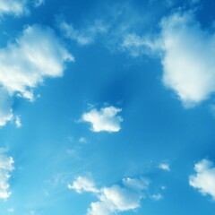 Obraz premium A bird’s eye view image of a blue sky showing iridescent colors and reflections from an overhead top-down perspective