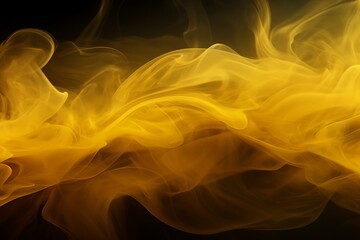Fototapeta premium Yellow background. Abstract yellow smoke background