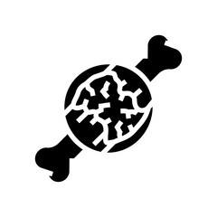 bone healing fracture injury glyph icon vector. bone healing fracture injury sign. isolated symbol illustration