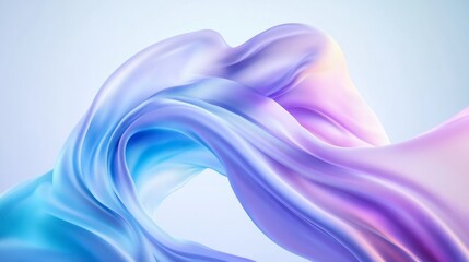 A Stunning Abstract Composition of Flowing Fabric in Gradient Hues of Blue and Purple