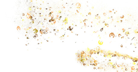 Abstract Golden Dust Burst